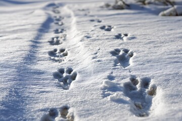 Learn snow animal tracking through distinct walking prints  
