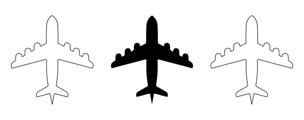 Airplane icon set. Aircraft vector sign. Airport arrival departure symbol
Vector Formats