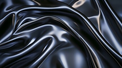 Dark Gray Silk Fabric Draped Background Texture