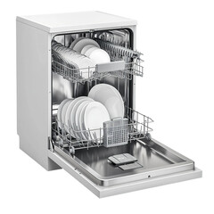 clean white background dishwasher photo
