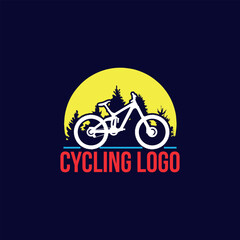 cycling sports logo design vector