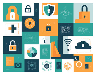 Encryption Evolution: Cybersecurity Solutions Graphic