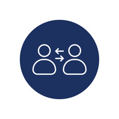 Employee Transfer icon vector stock illustration