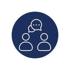 Discussion icon vector stock illustration