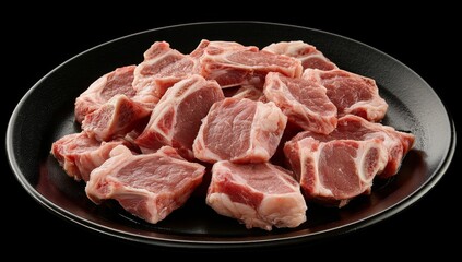 Freshly cut lamb short ribs