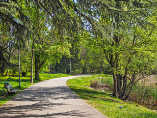 Panorama of South Park in city of Sofia, Bulgaria