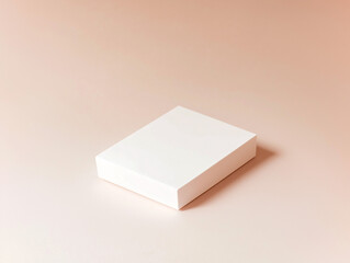Rectangle product box mockup on soft beige background – packaging design concept