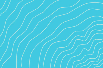 Fototapeta premium Abstract blue water wave background. Contour line with blue themed wave.