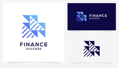 Abstract accounting and finance logo design ideas. Creative vector business based icons template.	