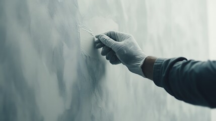 Hand in Glove Drawing on Wall