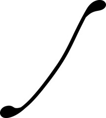 Bold Hand Drawn Curved Accent