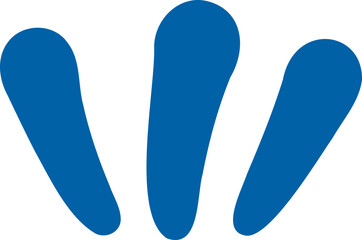 Semi circle wave design hand drawn abstract element