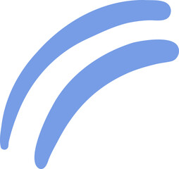 Smooth wave lines hand drawn abstract shape for creative projects