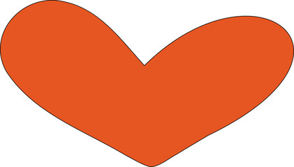 Hand Drawn Minimalist Heart Shape Design