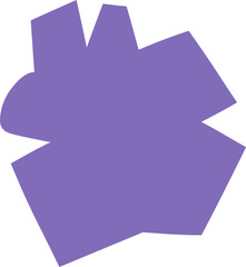 Rounded organic hand drawn abstract shape with smooth edges for minimal decor