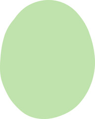 Minimalist Green Oval Shape for Decoration