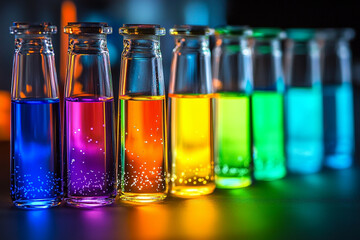 photo of quantum dots glowing different colors