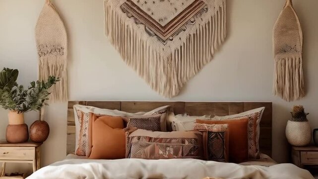 Freigeist & Gem&uuml;tlichkeit: Schlafzimmer im Boho-Stil mit nat&uuml;rlichen Elementen


