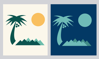 Obraz premium tropical beach background, Beach Vibe Poster for Summer and Tropical-Themed Designs 