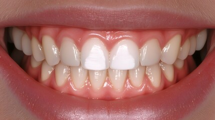 Fototapeta premium Perfect Smile Teeth Whitening Close Up Image