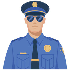 cop badge crime security symbol isolated vector illustration on white background