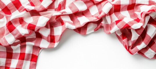 Red and White Gingham Fabric Drape