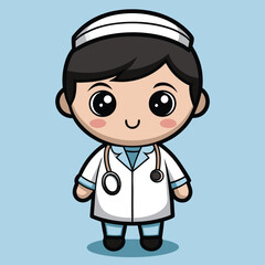 Cute cartoon doctor character
