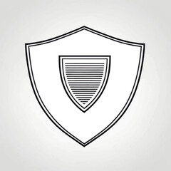 Classic Shield Emblem Design Security Icon Graphic