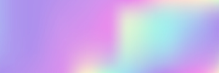 Hologram Texture. Liquid Flyer. Iridescent Gradient. Abstract Gradient. Purple Soft Background. Neon Multicolor Brochure. Trendy Cover. Blur Vector. Blue Hologram Texture