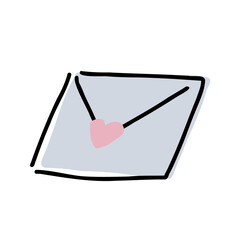 シンプルな手描き風ラブレター