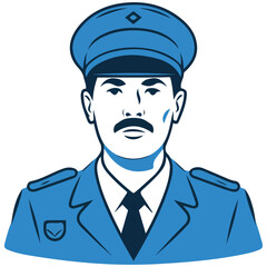 museum guard security protection icon isolated vector illustration on white background