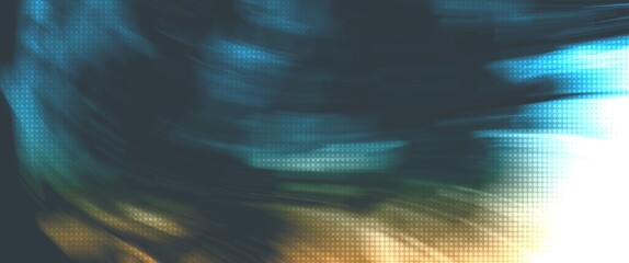 abstract colorful wave with halftone texture