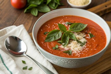 Creamy tomato basil soup