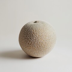 A Single Cantaloupe Melon, Studio Shot