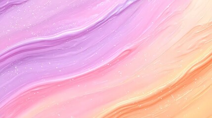 Abstract Liquid Glitch Texture with Pastel Pink Purple and Orange Waves