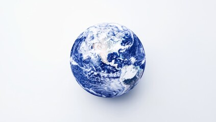 Earth globe, top view