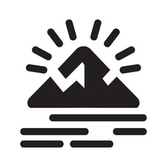 Mountain icon or logo isolated sign symbol vector illustration - Collection of high quality black style vector icons