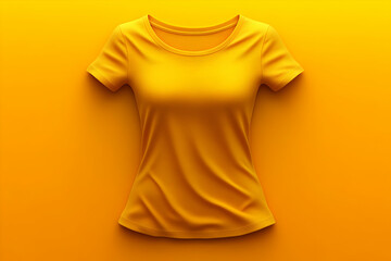 Yellow T-Shirt 3D Illustration