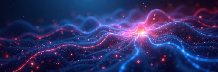 Abstract Digital Wave Background Texture