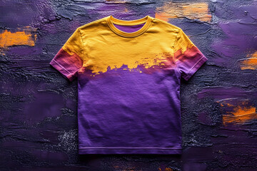 Abstract T-Shirt Design Purple Gold