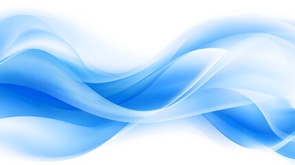 Fototapeta premium Abstract Blue Wave Background Design, Smooth Flowing Lines, Modern Art