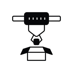 Packaging Robot vector icons stock illustration