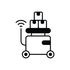 Logistics Robot vector icons stock illustration