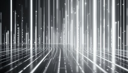 Fototapeta premium Abstract Glowing Lines Digital Governance and Reform Concept