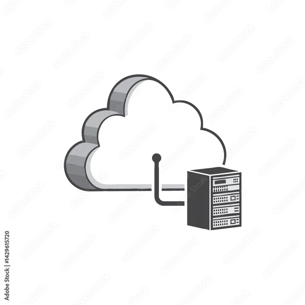 Poster cloud computing server data storage network backup technology infrastructure