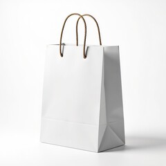 White Paper Shopping Bag with Twisted Handles
