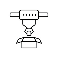 Packaging Robot vector icons stock illustration