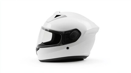 White Motorcycle Helmet Safety Gear Head Protection Sport Racing Equipment Modern Design Professional Rider Full Face Helmet Protective Gear Stylish  