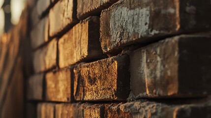 Close-Up of Weathered Brick Wall