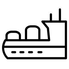 Obraz premium City Harbor Ship Line Icon